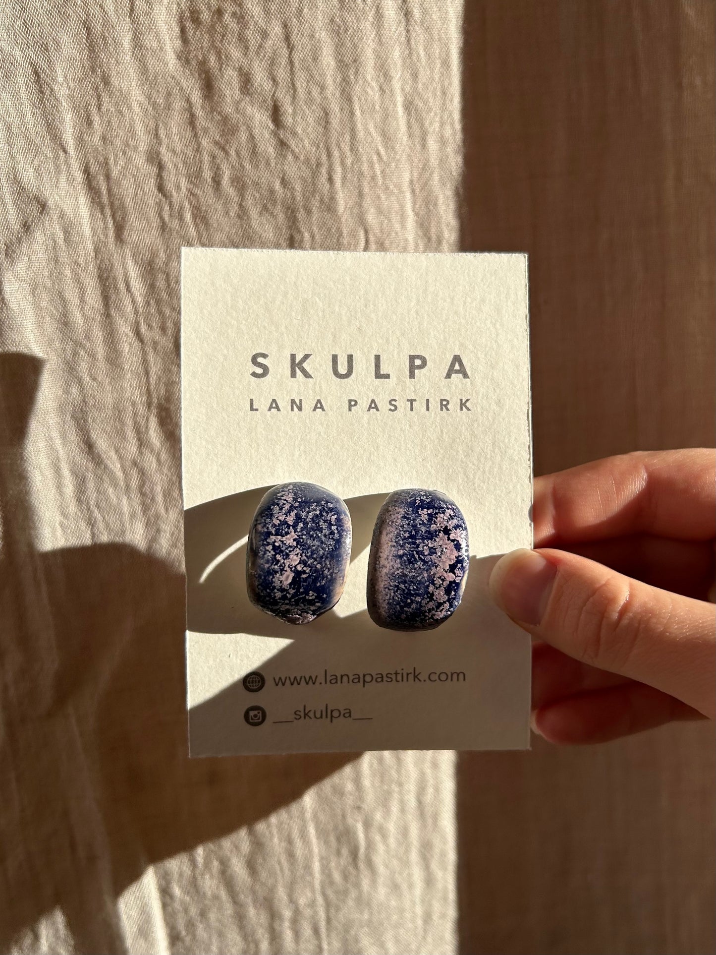 Porcelanski zaviti / ovalni uhani