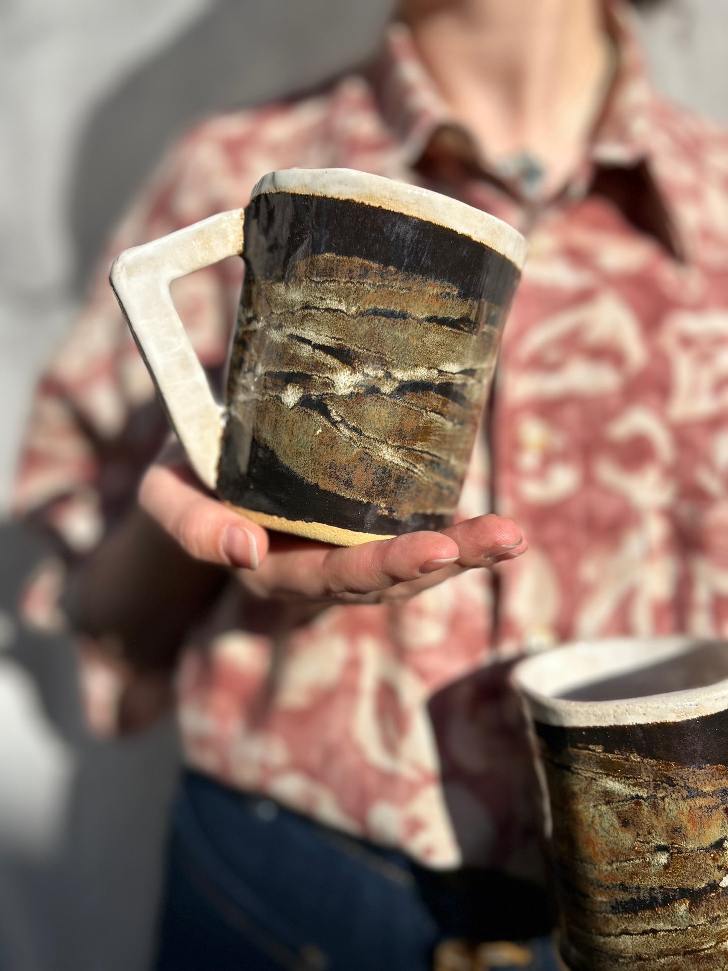 Set of Two Stoneware Mugs