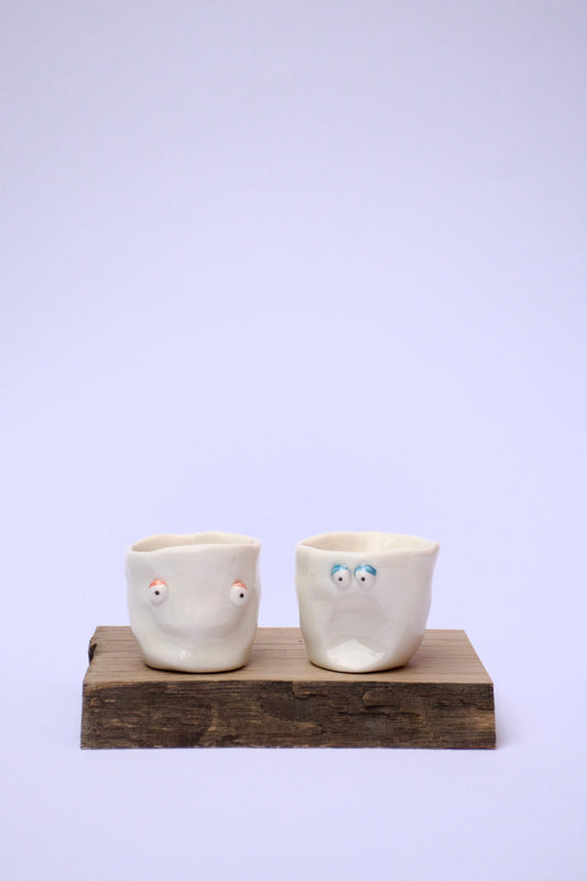 "Joy and sorrow walk hand in hand." / Porcelain Aperitivo Cup Set