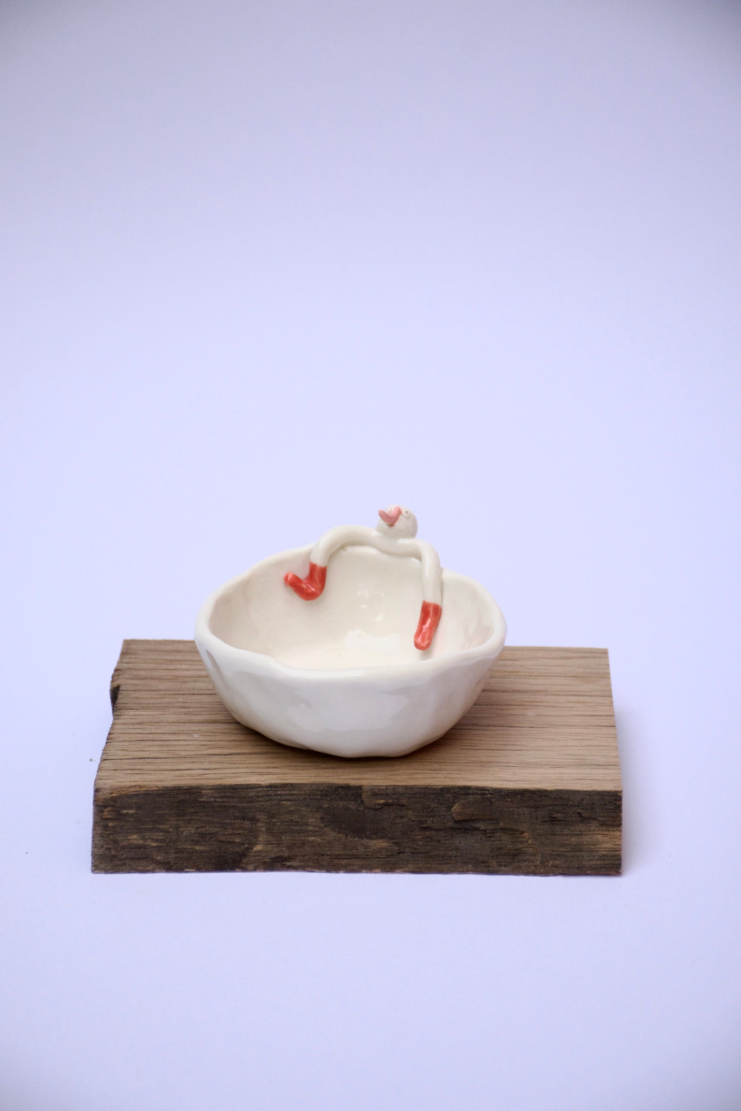 "A lie only steps out of the mouth and already stumbles." / Tiny Porcelain Bowl