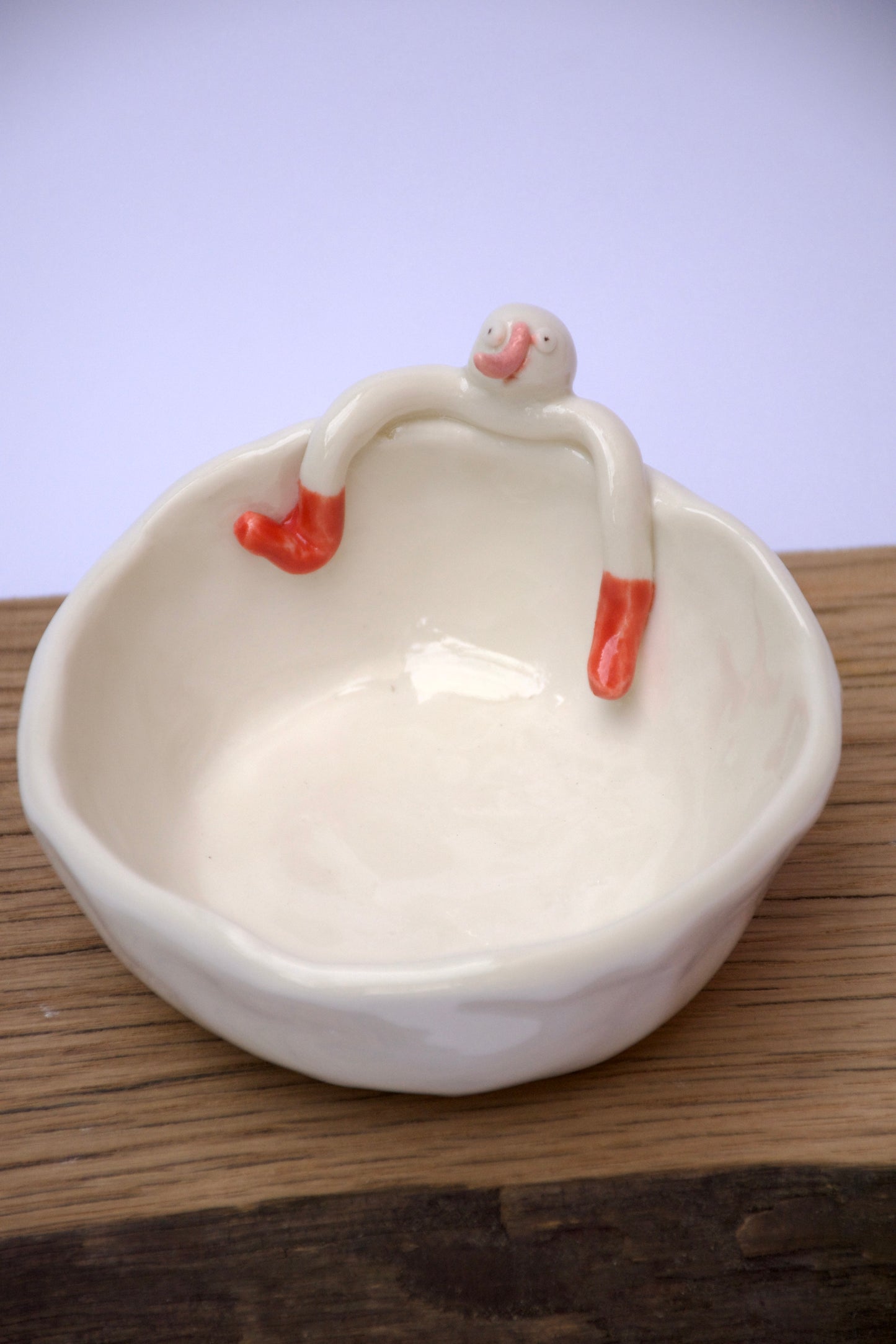 "A lie only steps out of the mouth and already stumbles." / Tiny Porcelain Bowl