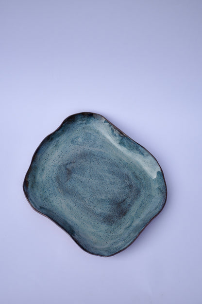 Large Sapphire Blue Plater