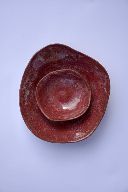 Small Rustic Red Bowl