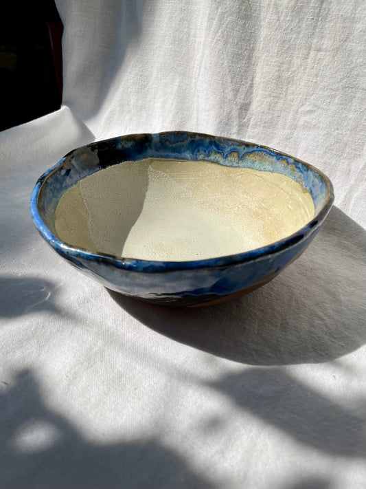 Rustic Blue-Neutral Medium Bowl