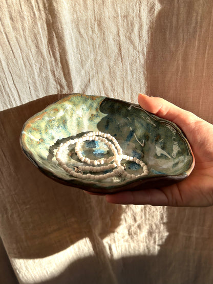 Blue-Turquoise Tide / Jewelry Dish