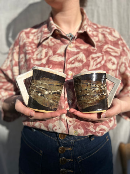Set of Two Stoneware Mugs
