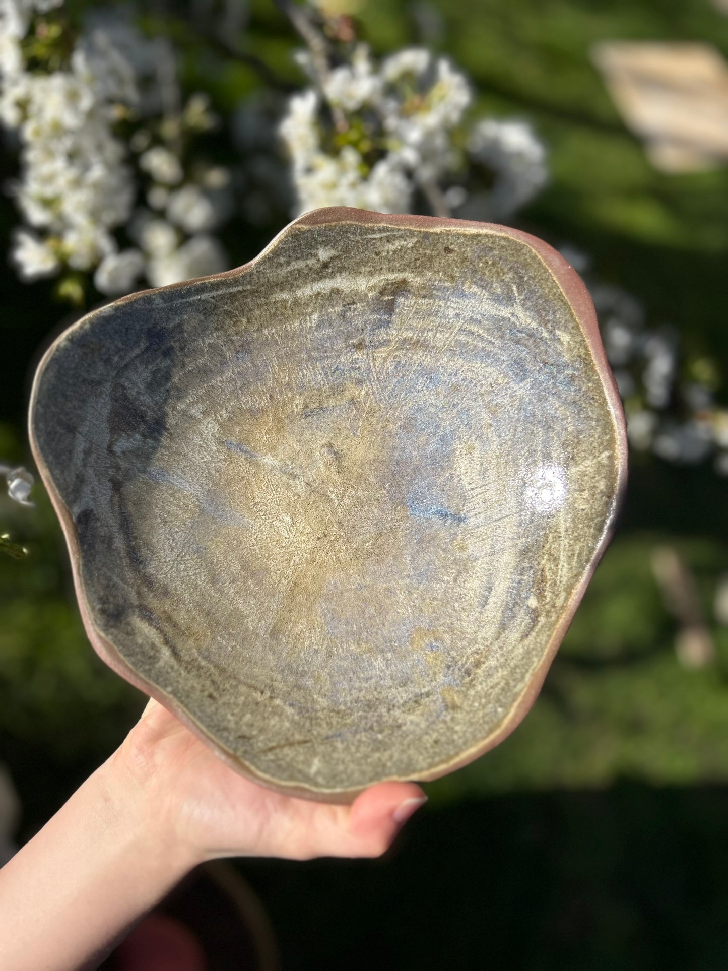 Brownish-Blue Medium Platter (3 Available)
