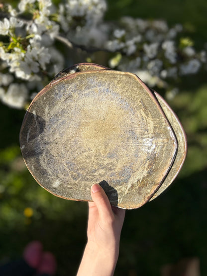 Brownish-Blue Medium Platter (3 Available)